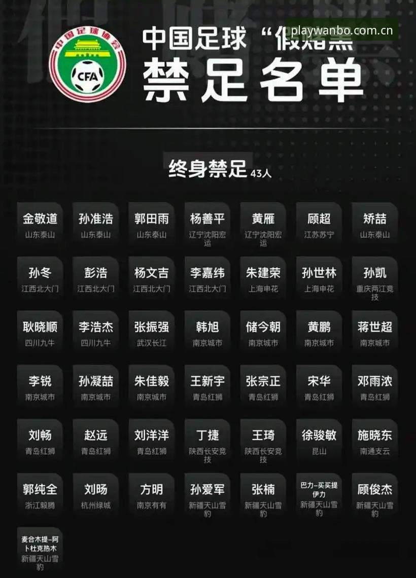 足协禁足风暴 vs 绿茵公正：万博体育全站带你深度解析第三批名单背后的行业震荡